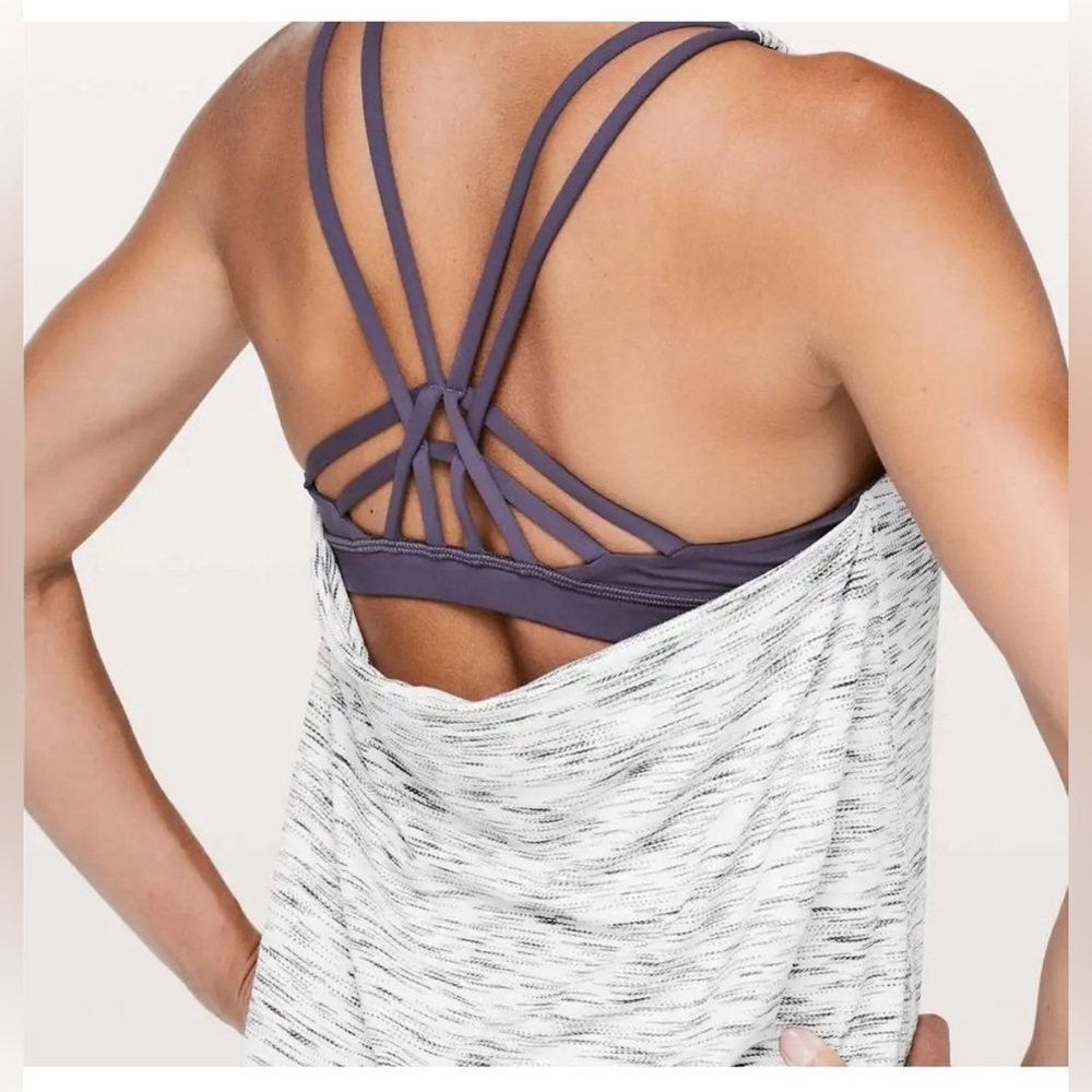 Lululemon Moment To Movement 2-In-1 Tank Tiger Space Dye Black White/Moonphase
